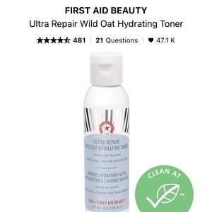 Brand New First Aid Beauty Ultra Repair Wild Oat Hydrating Toner